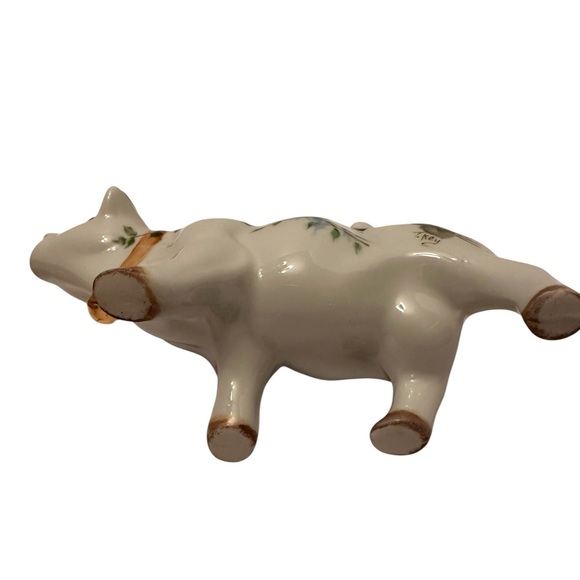 Ceramic Cow Creamer Pitchers Set of 2 Hand Painted Floral Farmhouse Home Decor - Picture 12 of 12